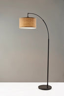 Adesso Burlap Arc Lamp