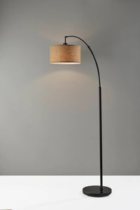 Adesso Burlap Arc Lamp