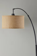 Adesso Burlap Arc Lamp