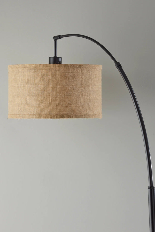 Adesso Burlap Arc Lamp