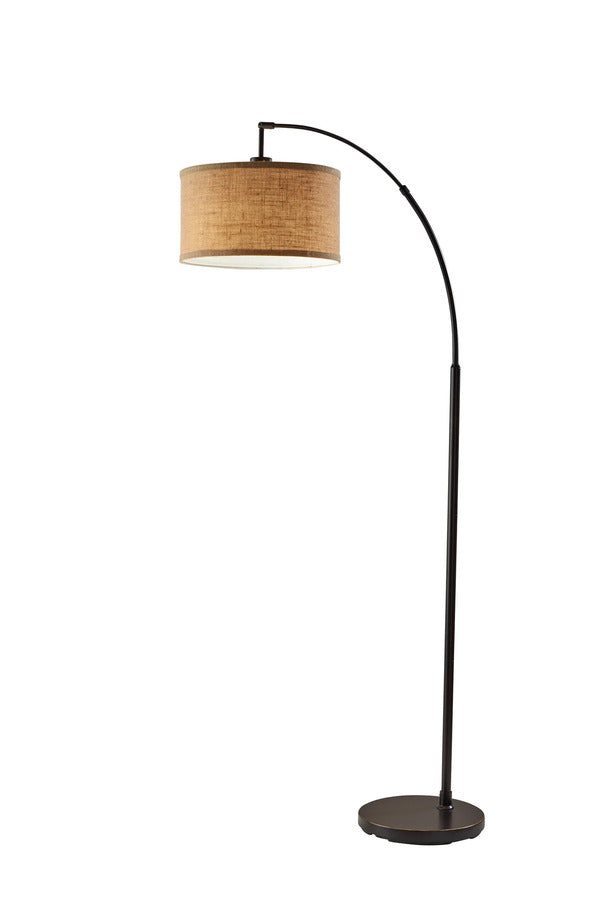 Adesso Burlap Arc Lamp