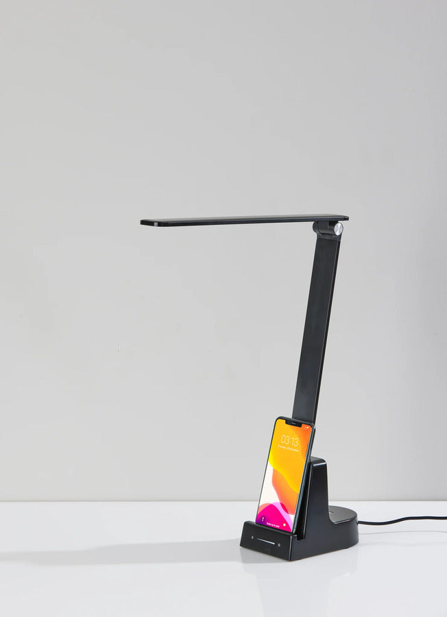Adesso Cody LED Wireless Charging Desk Lamp with Smart Switch