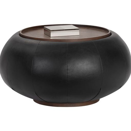 Sunpan Zenzi Storage Coffee Table in Bravo Black