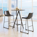 Zuo Modern Smart Barstool in Black/Charcoal/Vintage Espresso