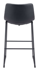 Zuo Modern Smart Barstool in Black/Charcoal/Vintage Espresso
