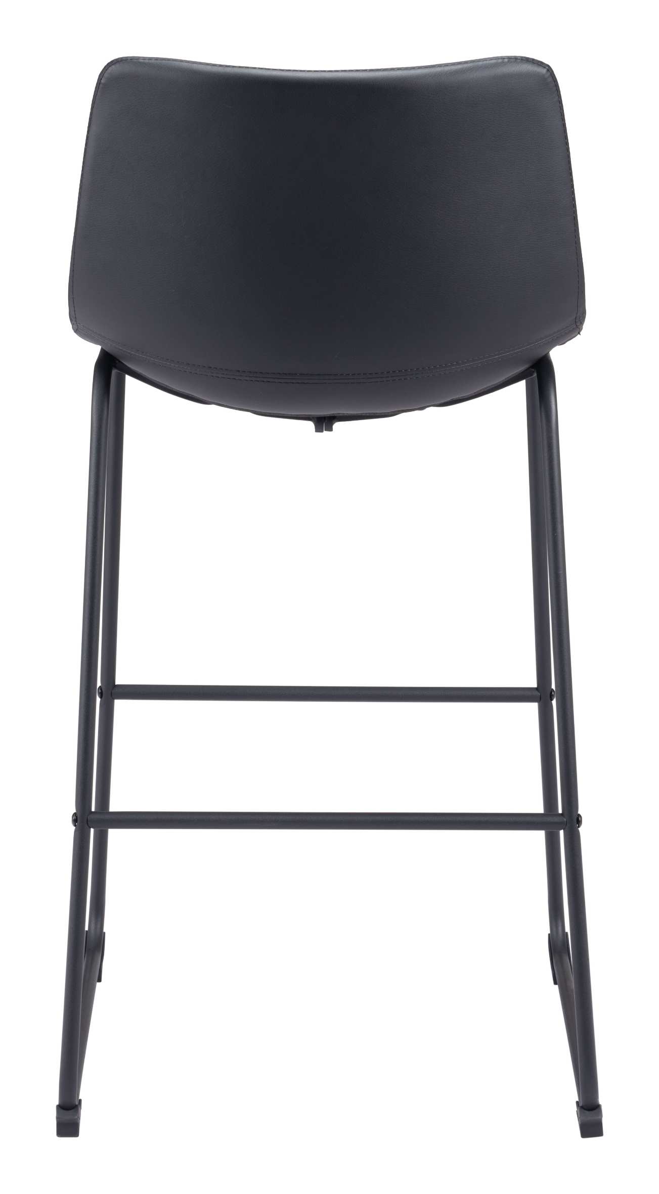 Zuo Modern Smart Barstool in Black/Charcoal/Vintage Espresso