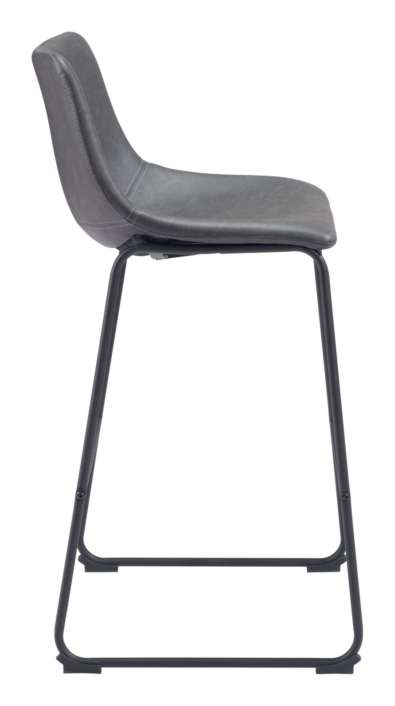 Zuo Modern Smart Barstool in Black/Charcoal/Vintage Espresso