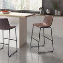Zuo Modern Smart Barstool in Black/Charcoal/Vintage Espresso
