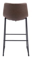 Zuo Modern Smart Barstool in Black/Charcoal/Vintage Espresso