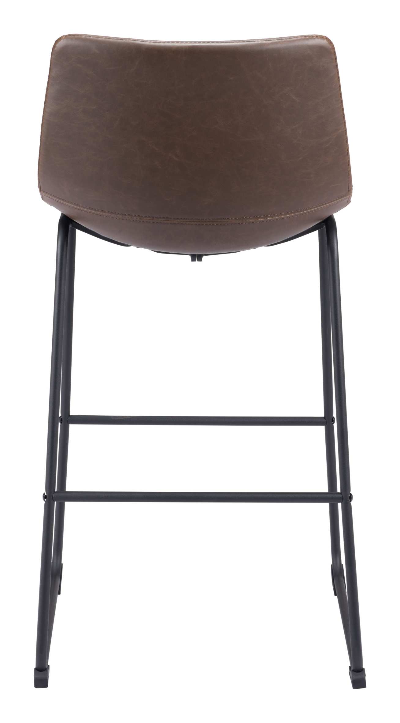 Zuo Modern Smart Barstool in Black/Charcoal/Vintage Espresso