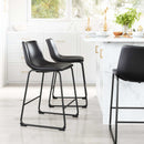 Zuo Modern Smart Counter Stool in Black/Ivory/Charcoal/Vintage Espresso