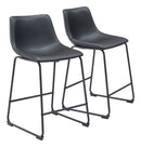 Zuo Modern Smart Counter Stool in Black/Ivory/Charcoal/Vintage Espresso