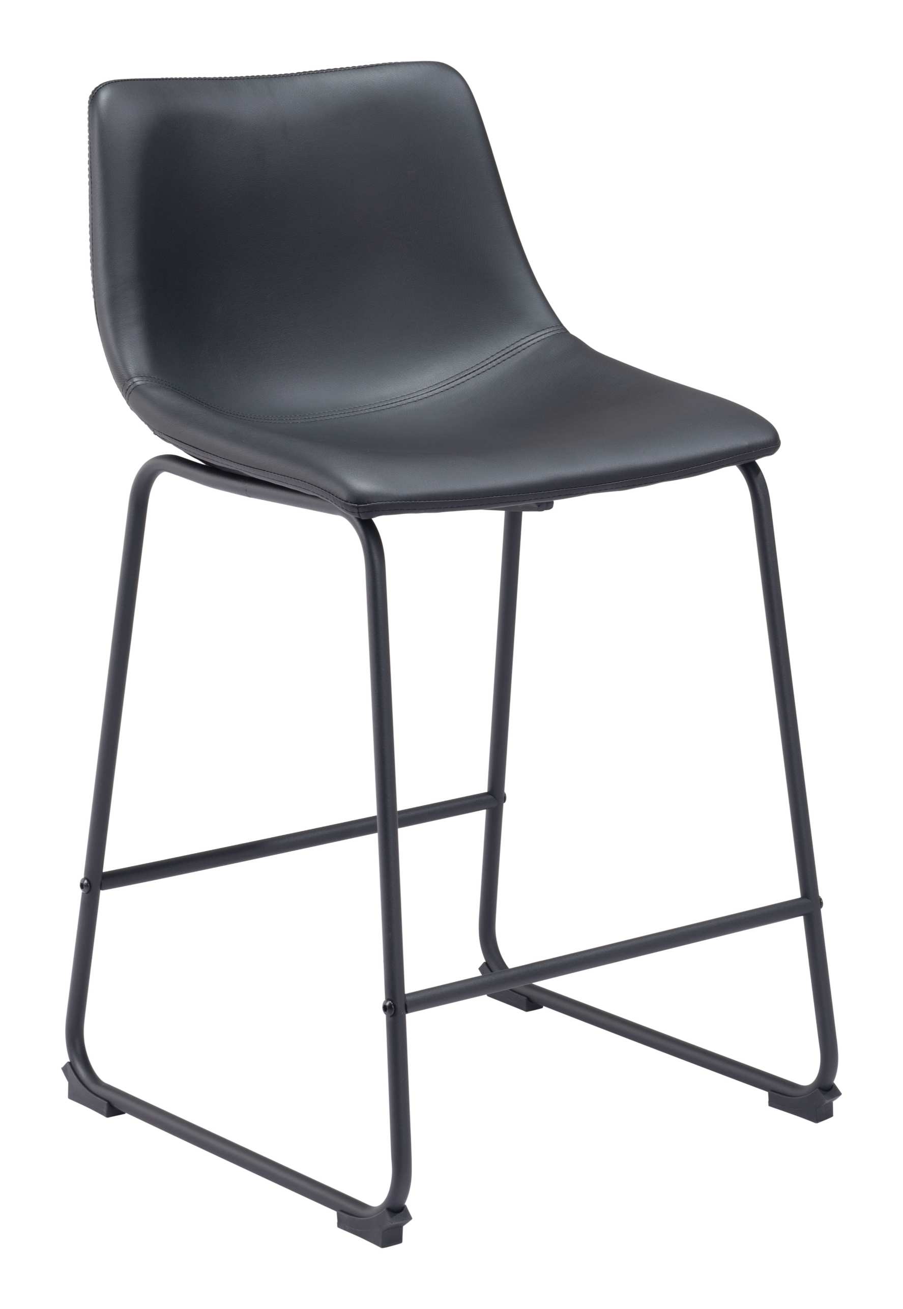 Zuo Modern Smart Counter Stool in Black/Ivory/Charcoal/Vintage Espresso
