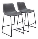Zuo Modern Smart Counter Stool in Black/Ivory/Charcoal/Vintage Espresso
