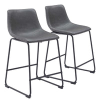 Zuo Modern Smart Counter Stool in Black/Ivory/Charcoal/Vintage Espresso