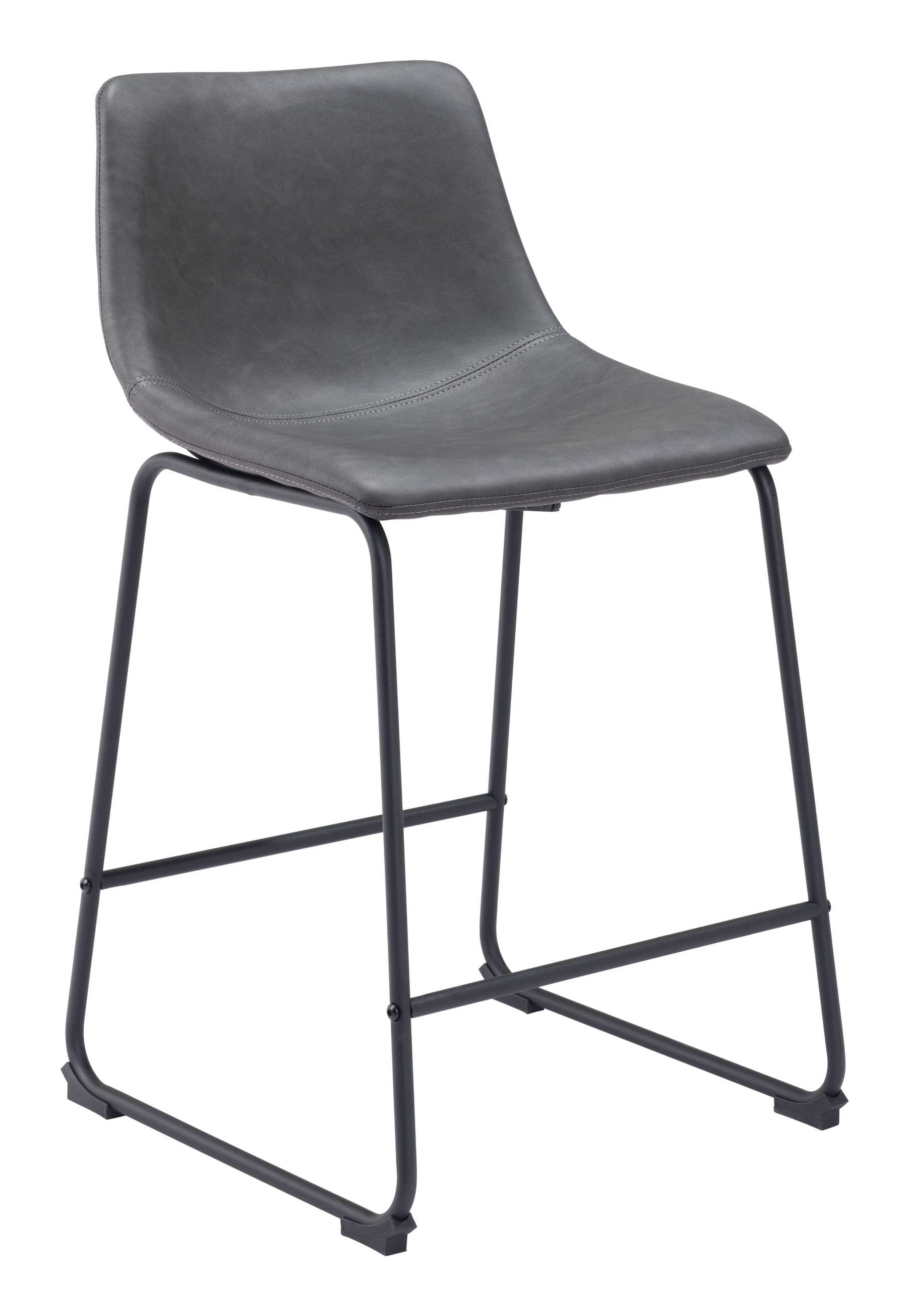 Zuo Modern Smart Counter Stool in Black/Ivory/Charcoal/Vintage Espresso