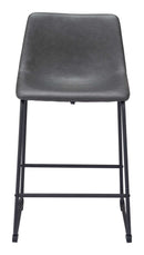 Zuo Modern Smart Counter Stool in Black/Ivory/Charcoal/Vintage Espresso