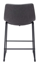 Zuo Modern Smart Counter Stool in Black/Ivory/Charcoal/Vintage Espresso