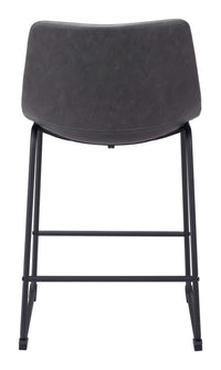 Zuo Modern Smart Counter Stool in Black/Ivory/Charcoal/Vintage Espresso