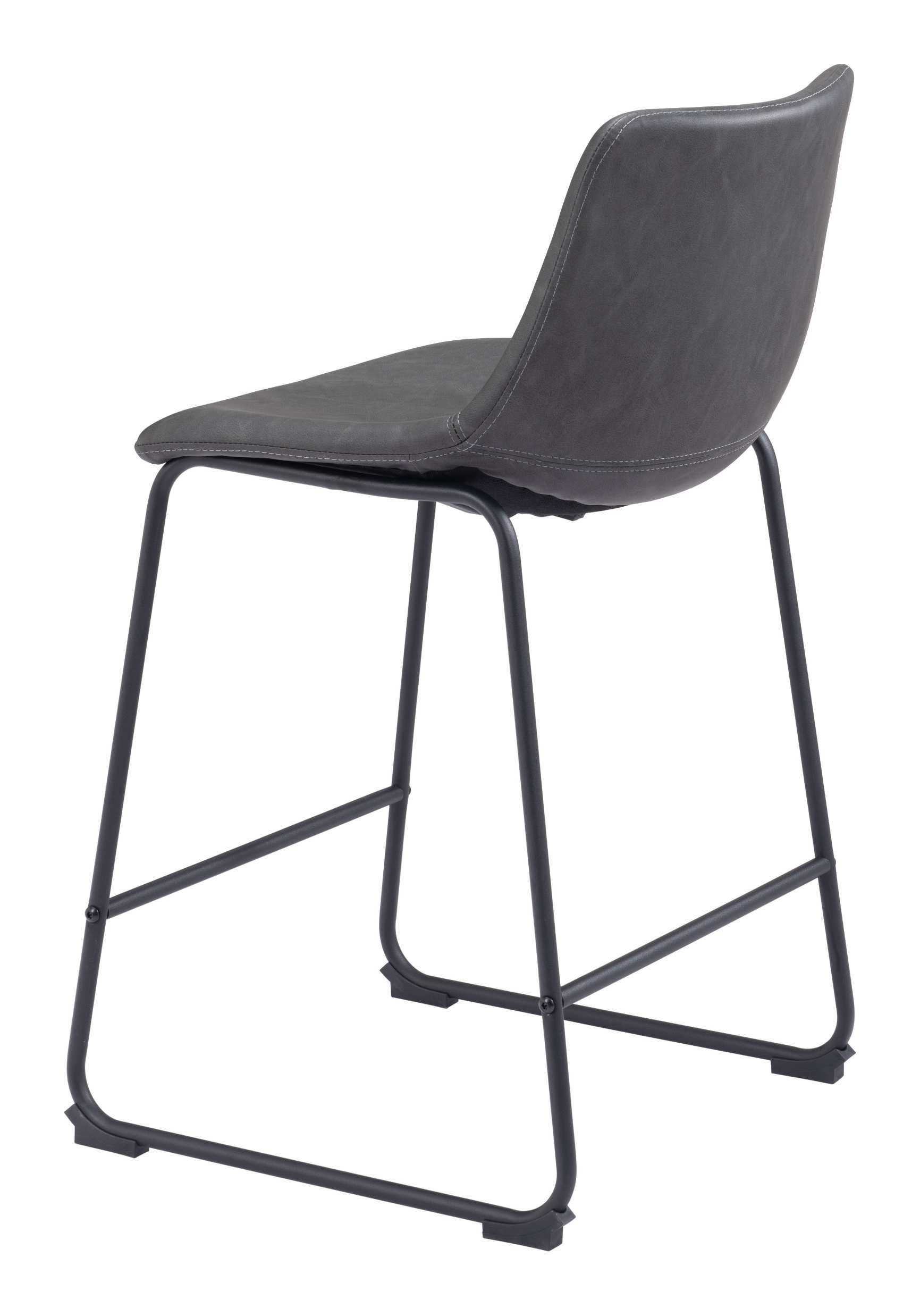 Zuo Modern Smart Counter Stool in Black/Ivory/Charcoal/Vintage Espresso