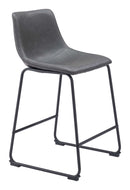 Zuo Modern Smart Counter Stool in Black/Ivory/Charcoal/Vintage Espresso