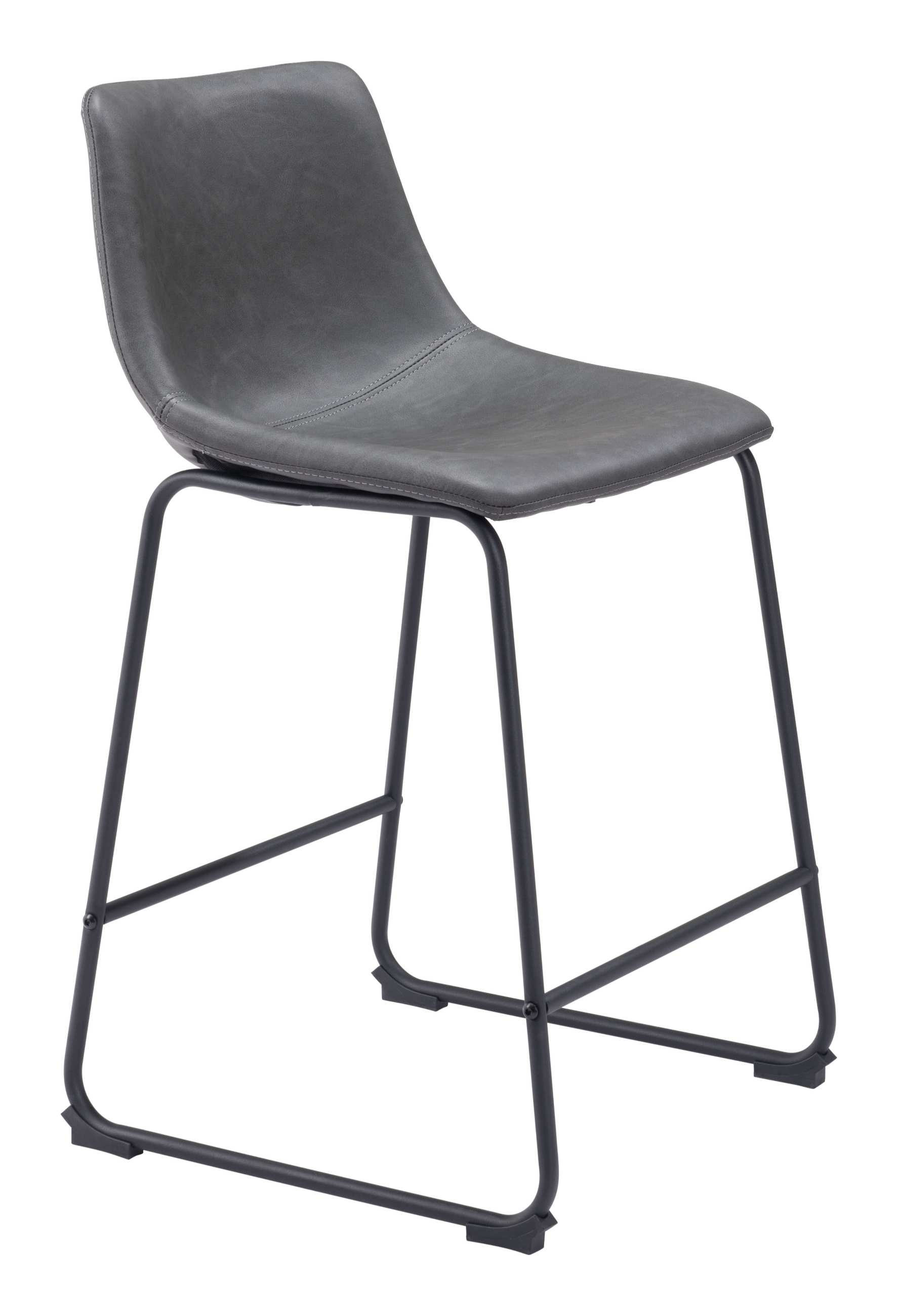 Zuo Modern Smart Counter Stool in Black/Ivory/Charcoal/Vintage Espresso