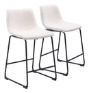 Zuo Modern Smart Counter Stool in Black/Ivory/Charcoal/Vintage Espresso