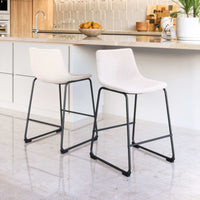Zuo Modern Smart Counter Stool in Black/Ivory/Charcoal/Vintage Espresso
