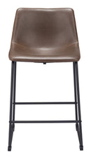 Zuo Modern Smart Counter Stool in Black/Ivory/Charcoal/Vintage Espresso