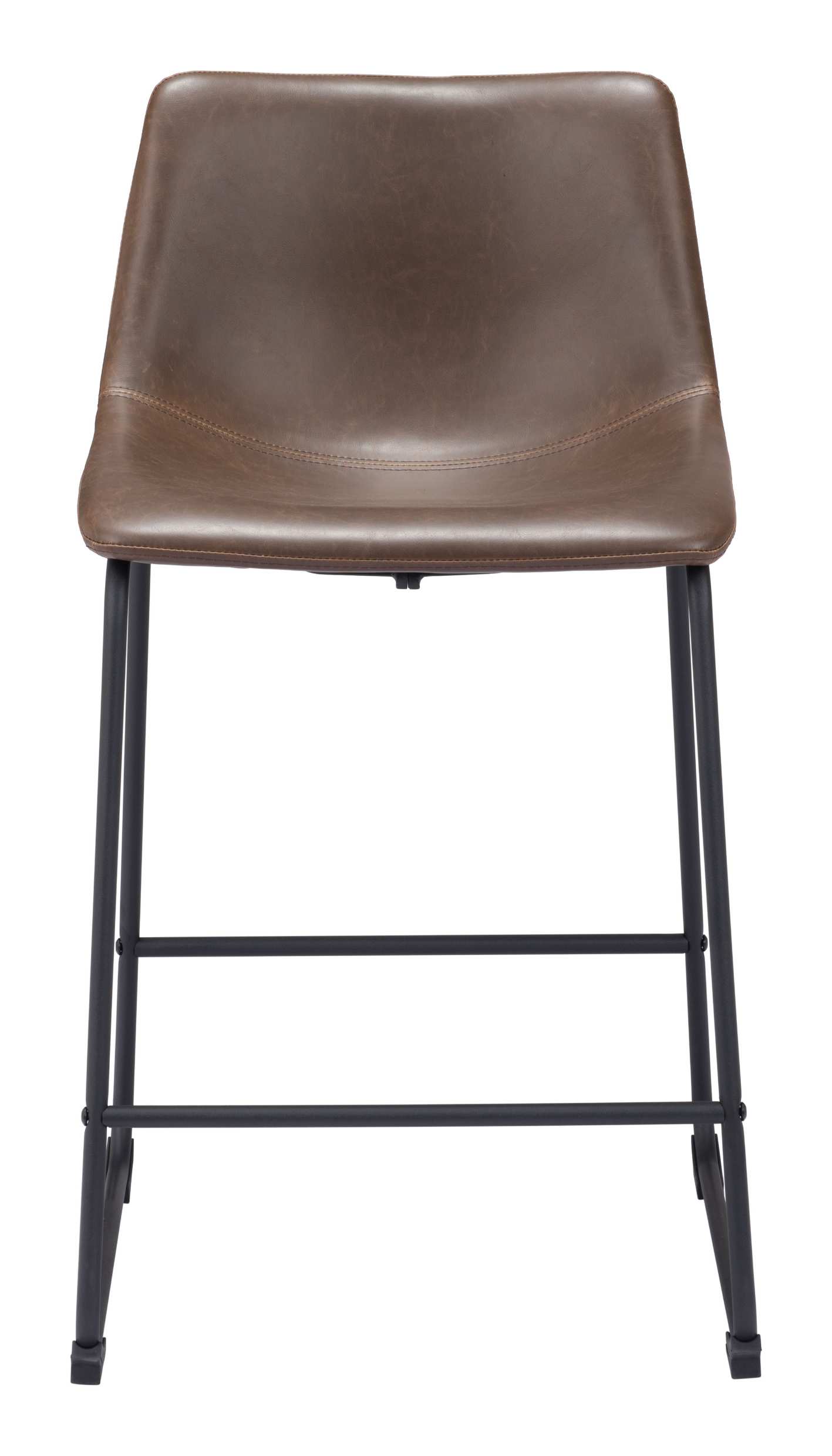 Zuo Modern Smart Counter Stool in Black/Ivory/Charcoal/Vintage Espresso