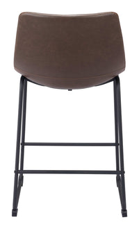 Zuo Modern Smart Counter Stool in Black/Ivory/Charcoal/Vintage Espresso