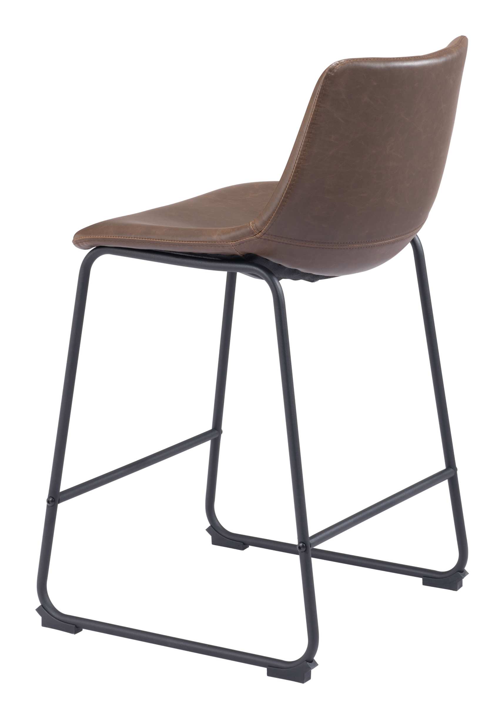Zuo Modern Smart Counter Stool in Black/Ivory/Charcoal/Vintage Espresso