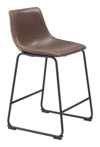 Zuo Modern Smart Counter Stool in Black/Ivory/Charcoal/Vintage Espresso