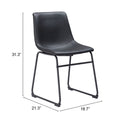 Zuo Modern Smart Dining Chair in Black/Ivory/Charcoal