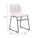 Zuo Modern Smart Dining Chair in Black/Ivory/Charcoal