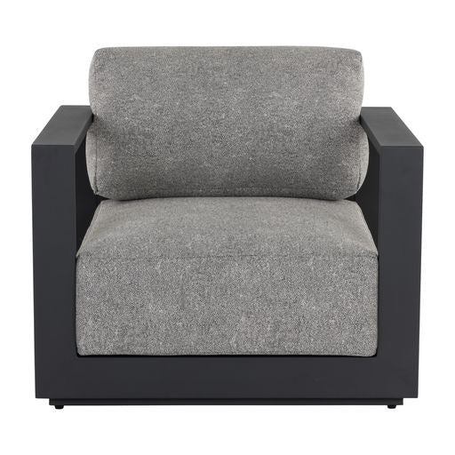 Sunpan Tavira Armchair Charcoal-Lanikai Salt and Pepper / Greige-Stinson White