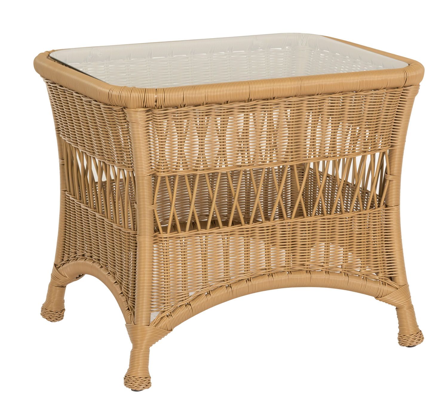 Woodard Sommerwind Side Table with Glass Top