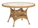 Woodard Sommerwind 48" Round Umbrella Table with Glass Top