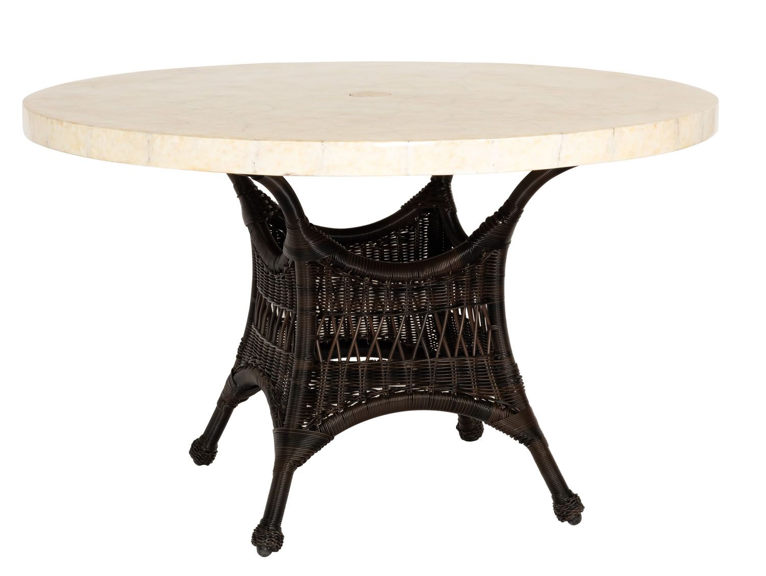 Woodard Sommerwind 48" Round Stone Top Umbrella Table