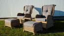 Vivere Hammocks Southampton Rattan Sofa Conversation 5pc Set - Dark Grey Cushion