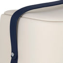 Sunpan Esma Ottoman in Beige - Navy