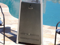 AZ Patio Heaters Commercial Glass Tube Patio Heater in Hammered Silver / Bronze / Black
