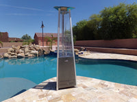 AZ Patio Heaters Commercial Glass Tube Patio Heater in Hammered Silver / Bronze / Black