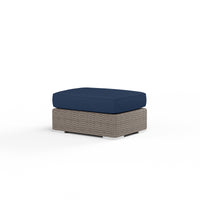Sunset West Coronado Wicker Ottoman With Cushions