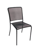 BFM Seating Chesapeake Side Chair Micro Mesh Seat & Back - Powder Coated Steel - Black