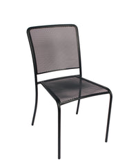 BFM Seating Chesapeake Side Chair Micro Mesh Seat & Back - Powder Coated Steel - Black