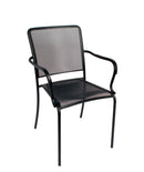 BFM Seating Chesapeake Armchair Micro Mesh Seat & Back - Powder Coated Steel - Black