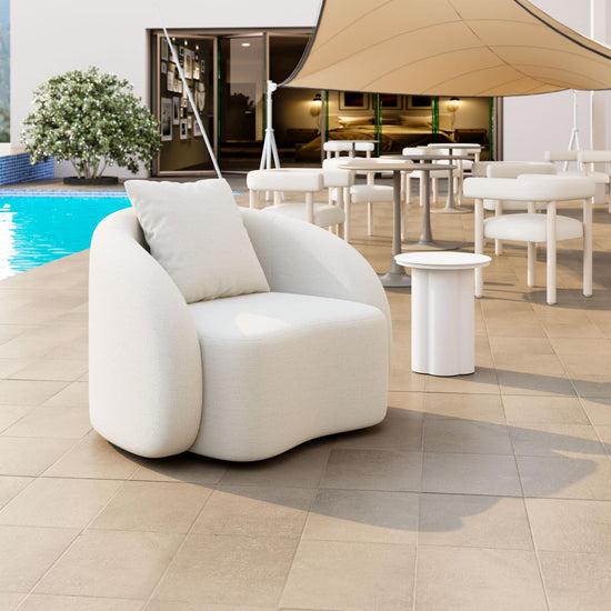 Zuo Modern Sunny Isles Accent Chair in Beige