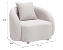Zuo Modern Sunny Isles Accent Chair in Beige