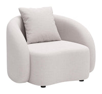 Zuo Modern Sunny Isles Accent Chair in Beige